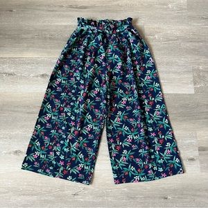 🧵🌸🌺🌴 Arizona paper waist bag palazzo pant sz L -14 🌴🌺🌸🧵